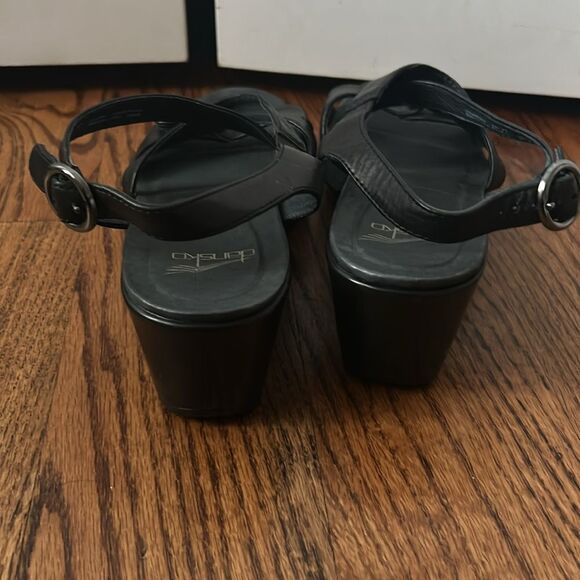 Dansko | Black Julie Strappy Wedge - size 37 - Picture 4 of 6